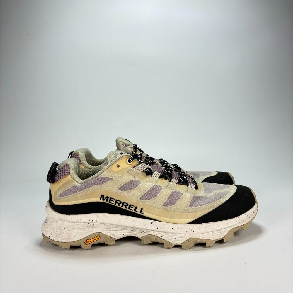 Merrell Moab Speed Beige Purple Outdoor Trail Hiking Shoe J500320 Women’s Size 9